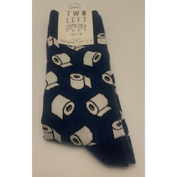 Two Left Feet On A Roll Crew Socks Small Feet - Picture 1 of 2